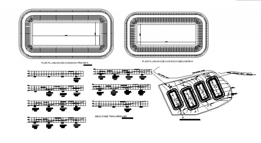 Oxidation tank drawings details plan 2d view autocad file
