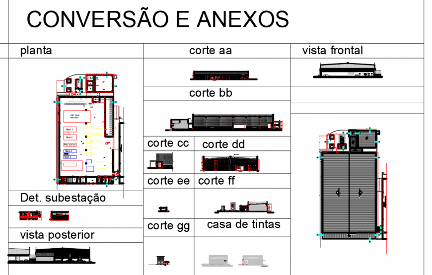 Packaging Industrial building In dwg file.