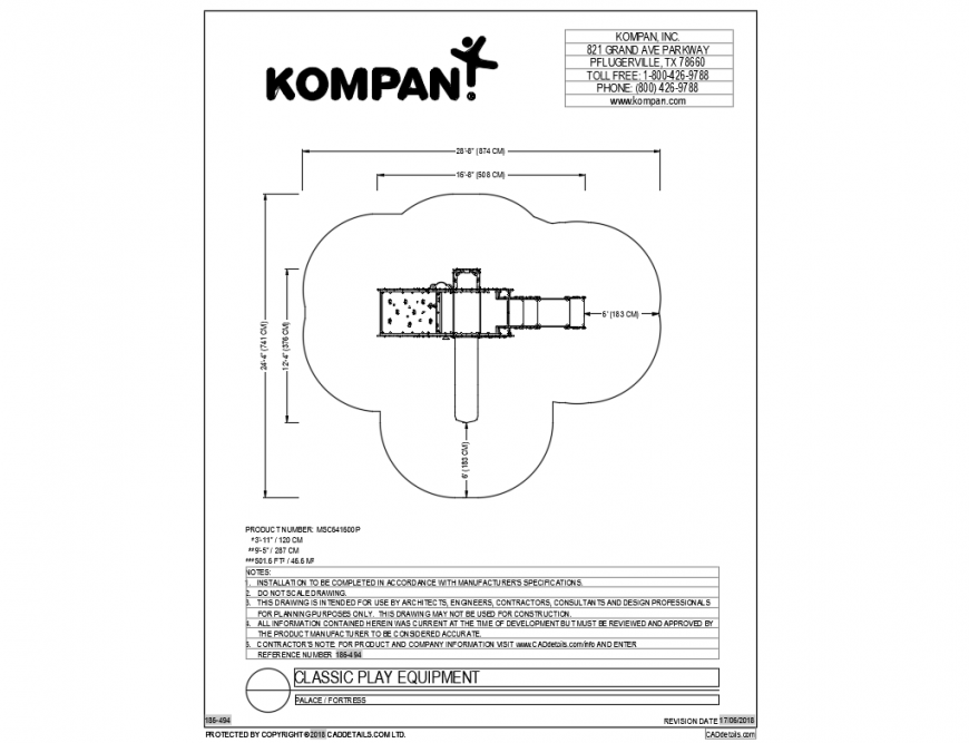 palace fortress of garden play equipment dwg file