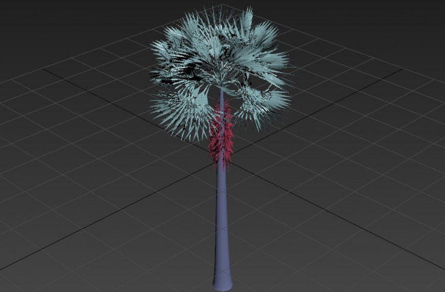 Palm tree detail 3d model CAD block layout 3d max file
