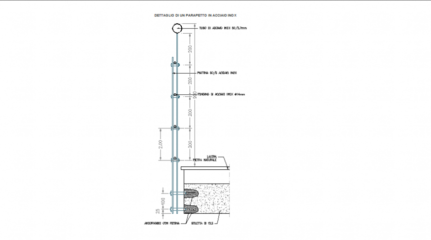 parapet wall construction cad drawing details dwg file