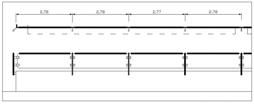 Parapet wall constructive details dwg file