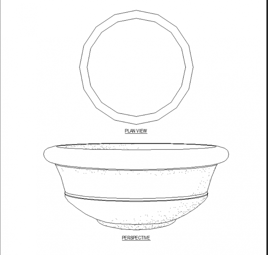 Parasol metal and wood plan detail dwg file.