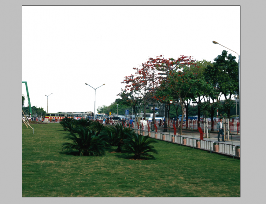 Park and rides detail elevation 3d model PSD file