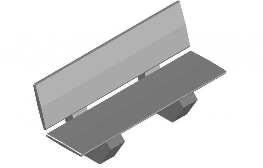 Park chair 3d detailing top view detail dwg file