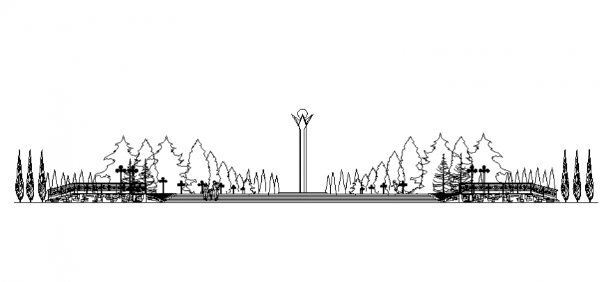 Park elevation detail autocad file