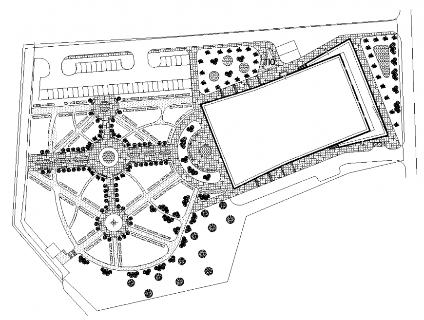 Park laytout detail elevation and plan layout file