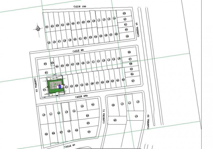 Parking area detail 2d view CAD block layout file in autocad format