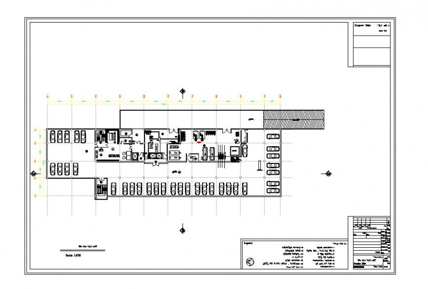 Parking area of hotel plan in auto cad drawing file