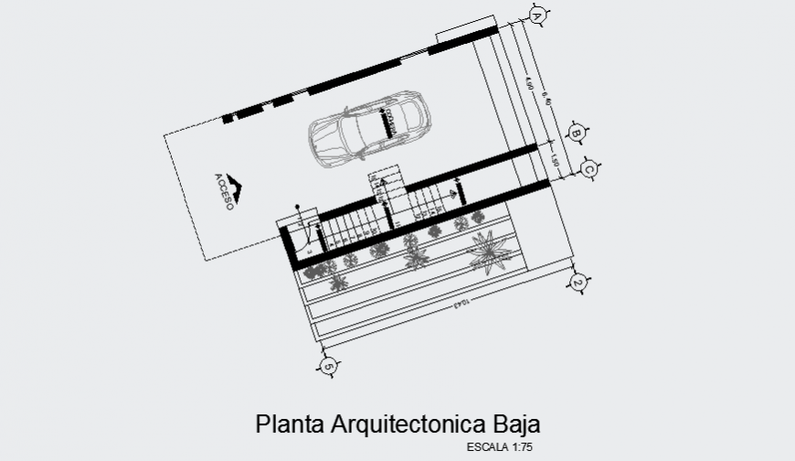 Parking layout plan design drawing of modern house design