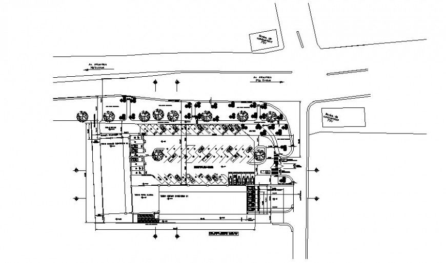 Parking space area details 2d drawing in autocad