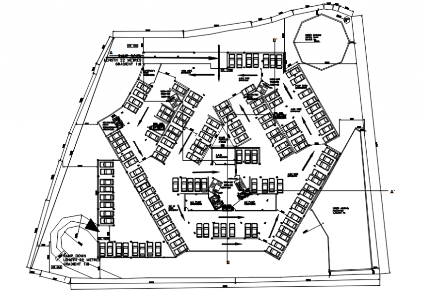 Parking space area drawings detail 2d view autocad software file