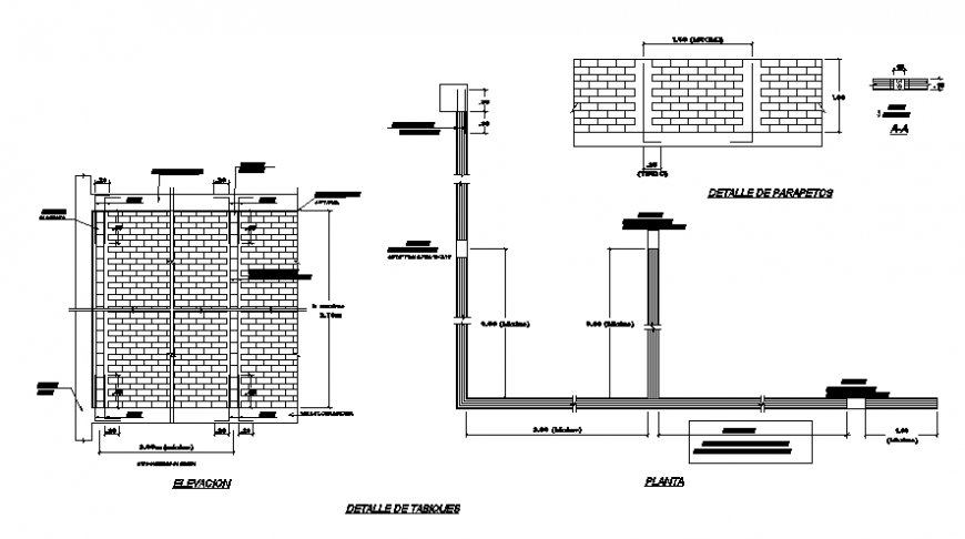 Partition detail elevation and section layout file