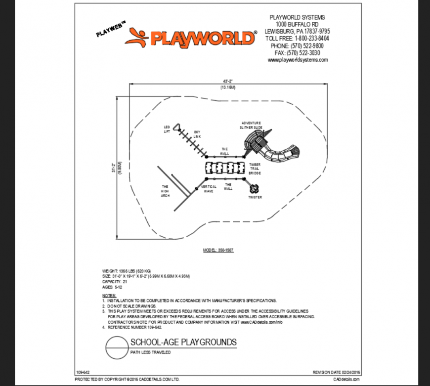 Path less traveled play area theme park structure details top view dwg file