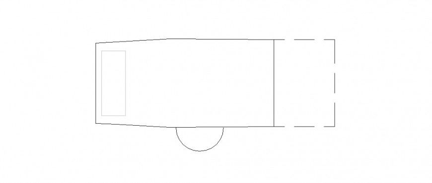 Patient bed top view elevation block details dwg file