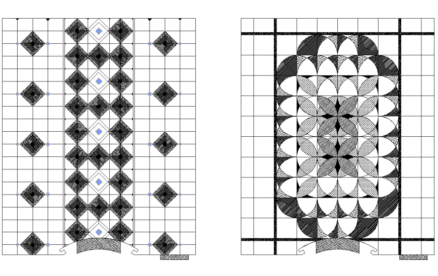 Patterns all design round and square shape layout file