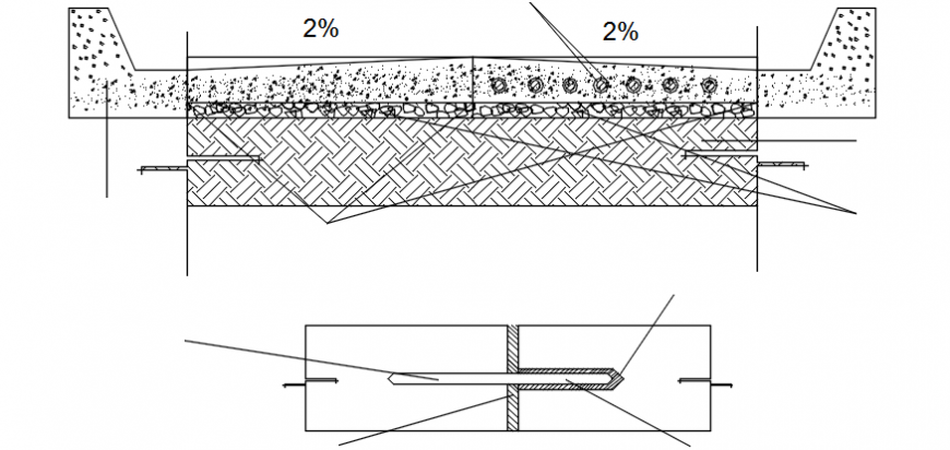 Pavement section, structure and landscaping details dwg file