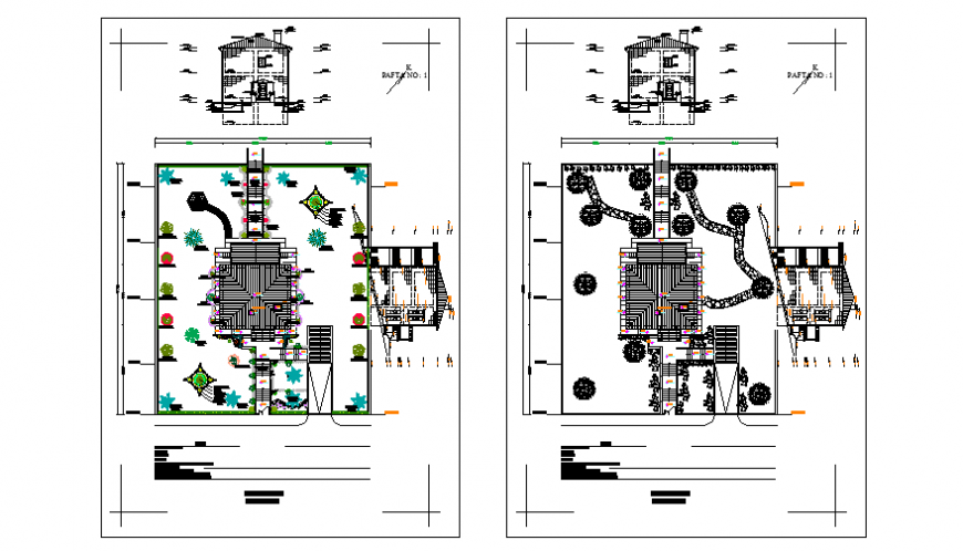 Pavering layout design drawing of cottage house design drawing