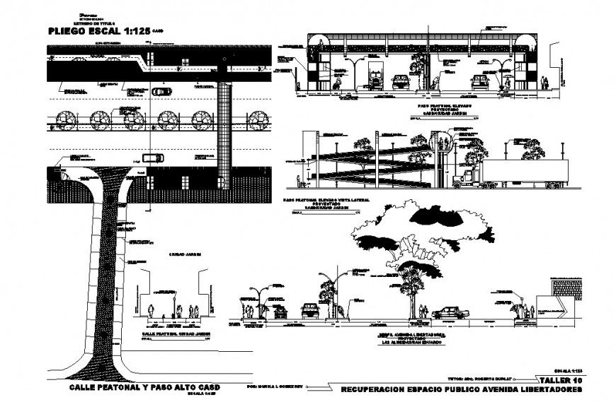 Peatonal Bridge Attached Bridge Over The Vial Of The Airport DWG file Detail in AutoCAD format