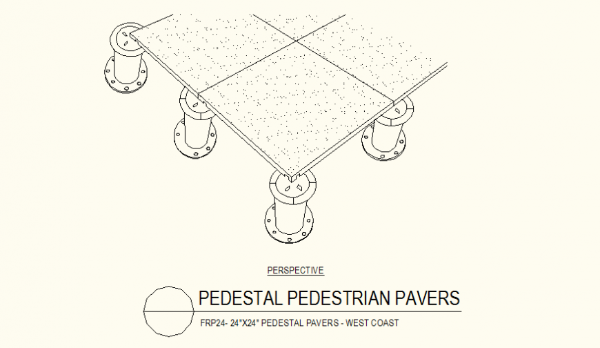 Pedestal pavers west coast detail plan autocad file