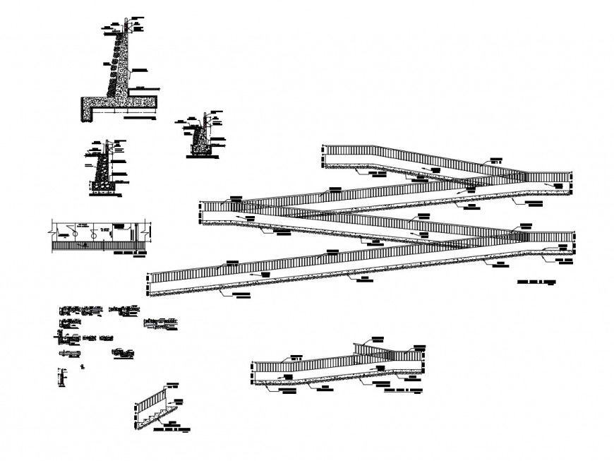 Pedestal walk, ram walk and garden automation cad drawing details dwg file
