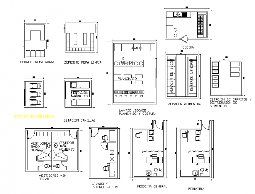 Pediatrics and store food planning autocad file