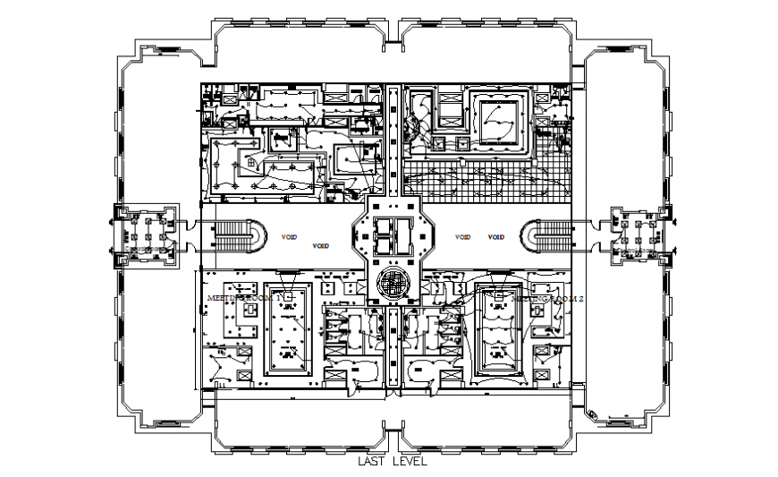 Pent house layout plan and electrical layout plan cad drawing details dwg file