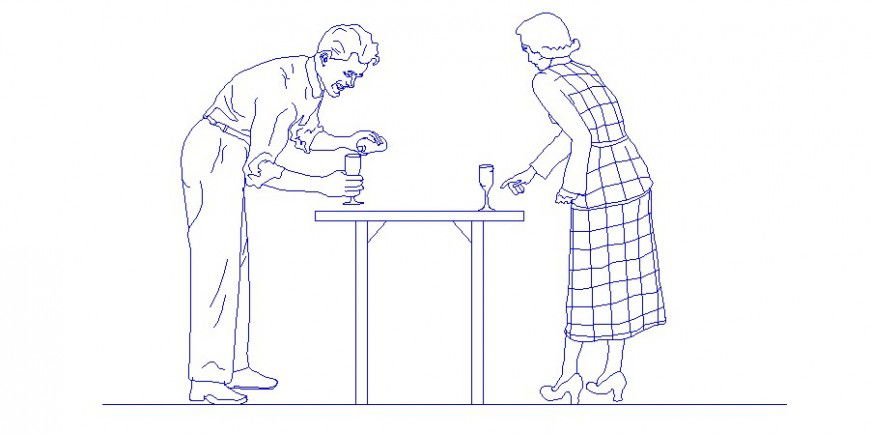 People blocks doing house activity blocks cad drawing details dwg file