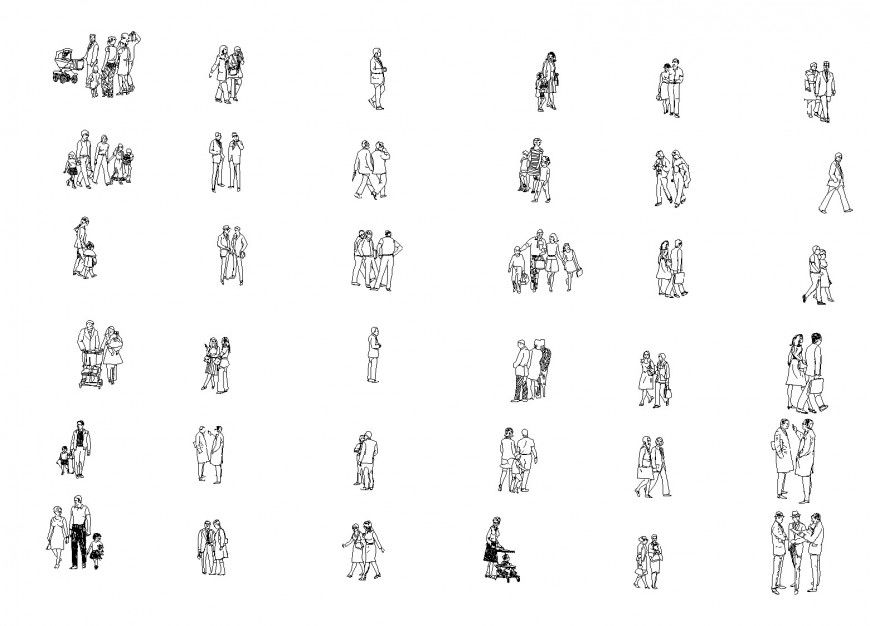 People cad 2 D plan autocad file