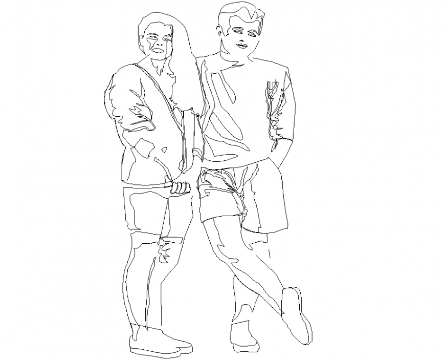 People couple plan with detailed dwg file.