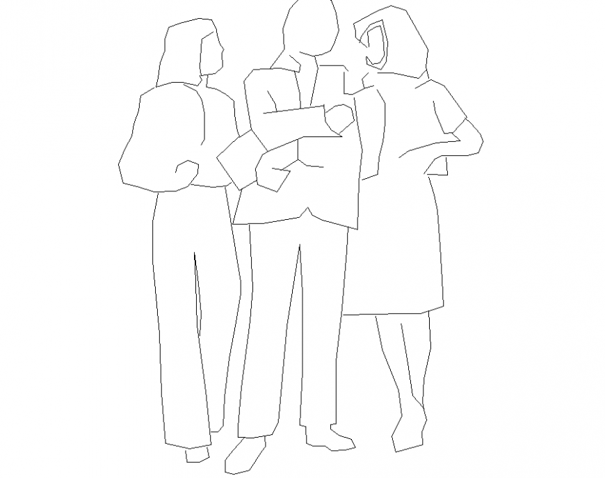 People plan with a detailing dwg file.