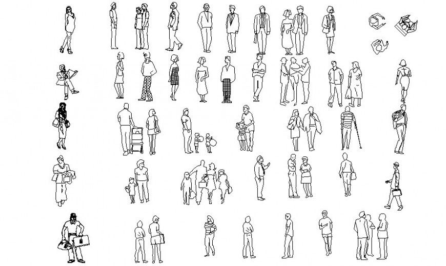 People units details drawing in autocad software