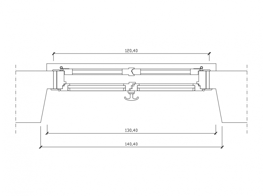 Persian aluminium window installation cad drawing details dwg file