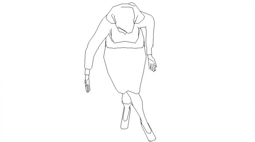 Person plan in people block of AutoCAD file