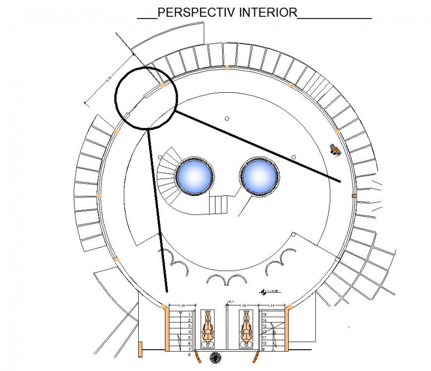 Perspective Interior DWG Drawing for Design Layouts