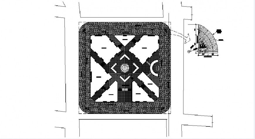 Peru garden layout plan and landscaping structure details dwg file