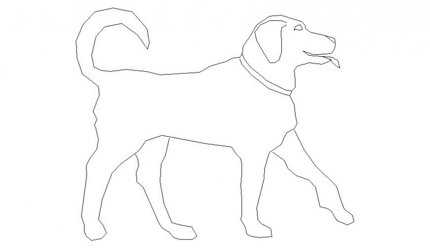 Pet dog 2d view drawings details of animal blocks autocad software file