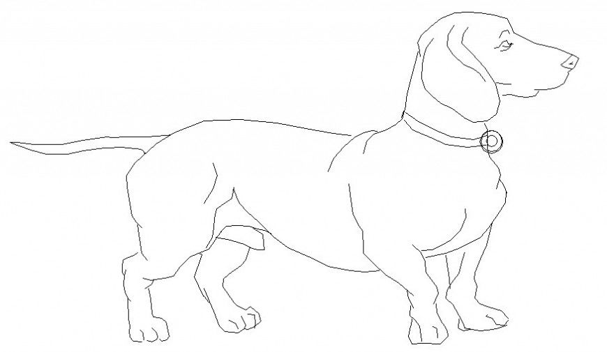 Pet dog drawings 2d view elevation of animal blocks autocad softwrae file