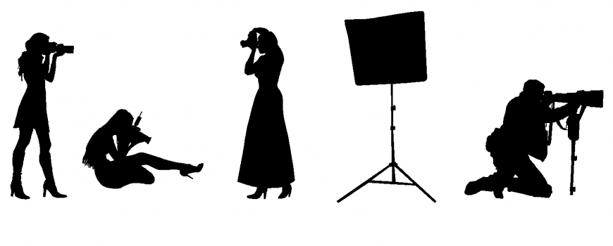 Photographer people CAD blocks detail elevation 2d view dwg file