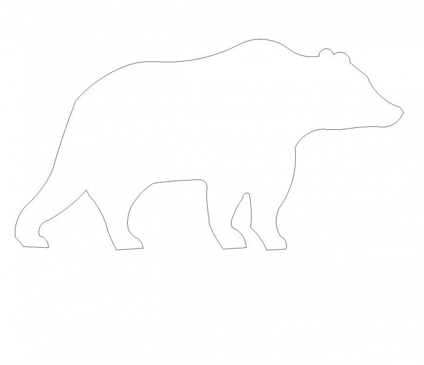 Pig front elevation autocad file