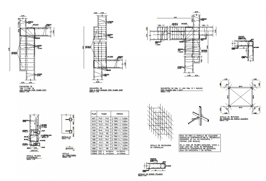 CAD Model of Pillar & Wall | Construction Elevation DWG file