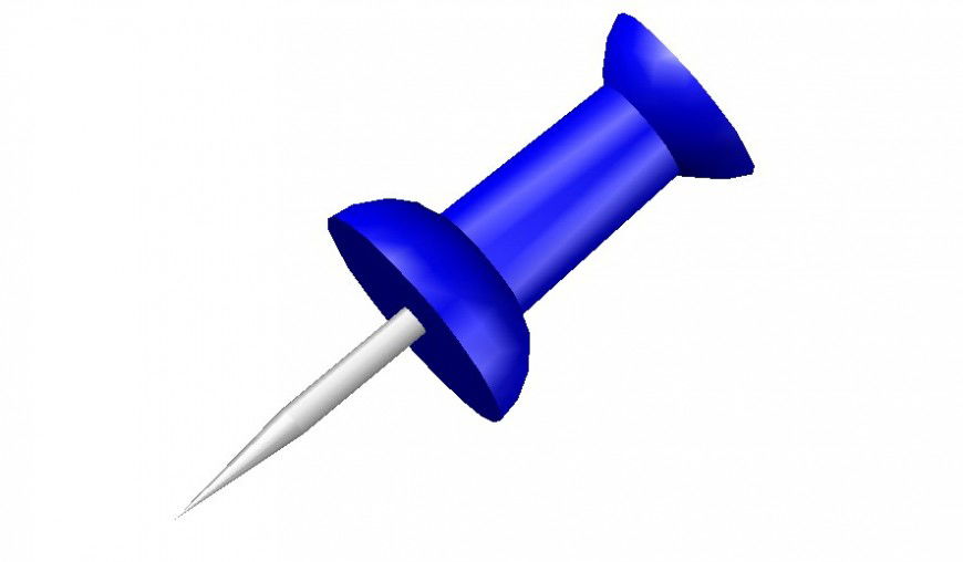 Pin 3 D view detail autocad file