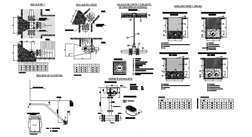 Pipe and sanitary block detail 2d view autocad file