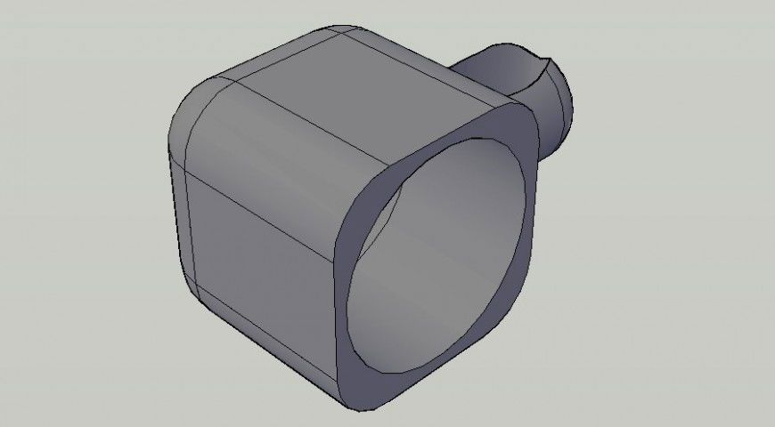 Pipe bracket detail 3d model layout file in dwg format