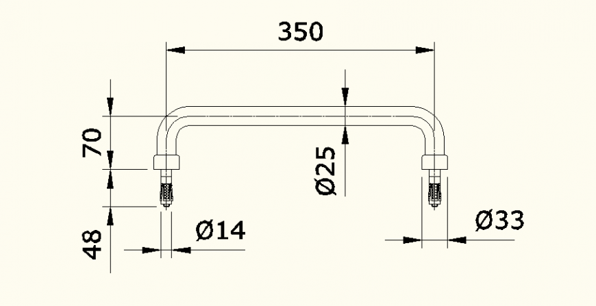 Pipe detail elevation autocad file