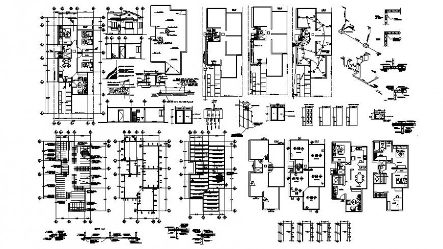 Pipe line installation with detail of water for building in AutoCAD