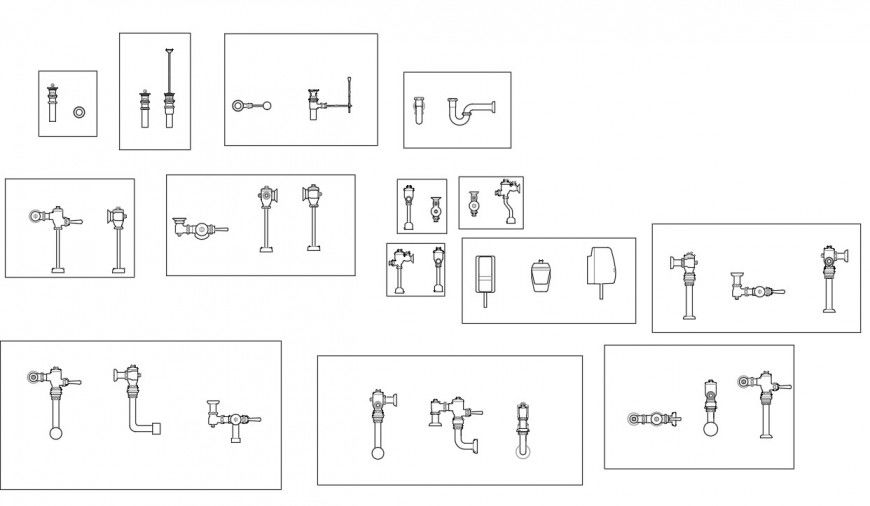 Pipe valve plan detail dwg file