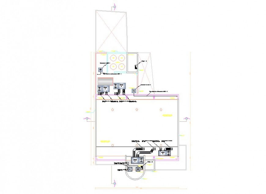 Pipelines and plumbing structure details for kitchen facilities cad drawing details dwg file