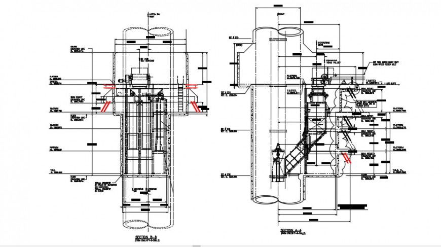 Pique shaft charging station electrical installation drawing details dwg file
