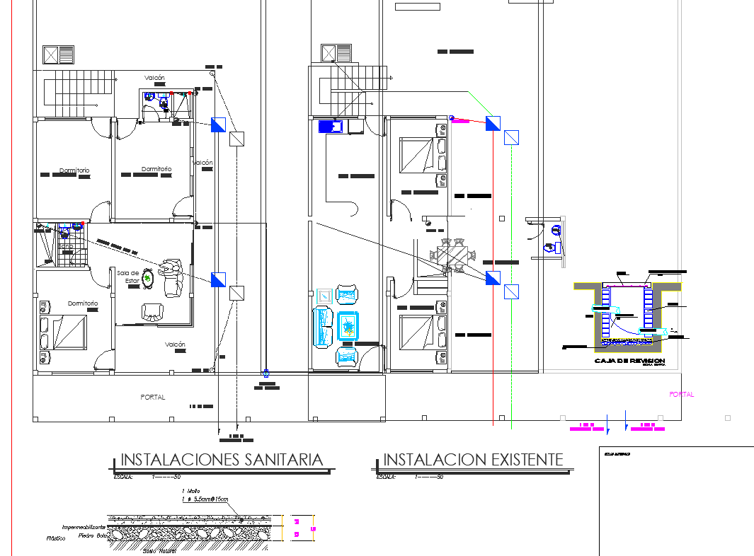 plan and section detail dwg file